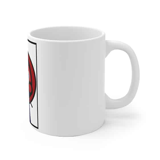 Badass Uchiha Sasuke Holding Katana White Coffee Mug