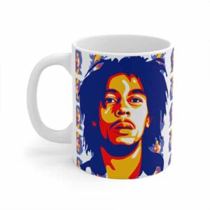 Bob Marley Head Pattern Design Cool 420 Weed Coffee Mug