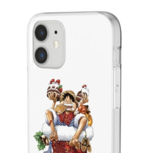 Cheerful Luffy & Tony Chopper Christmas Theme iPhone 12 Case