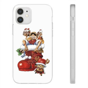 Cheerful Luffy & Tony Chopper Christmas Theme iPhone 12 Case