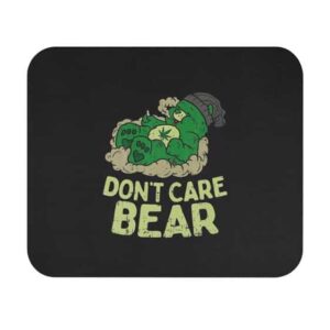Don't Care Bear Smoking Marijuana Gaming Mouse Pad