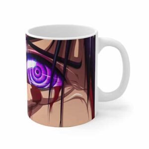Epic Sasuke Uchiha Close-Up Rinnegan Eye Ceramic Coffee Mug
