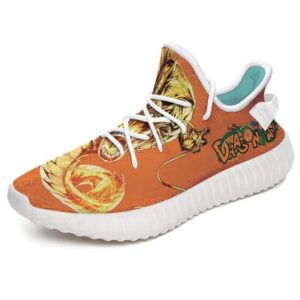 Golden Shenron Dragon Ball Logo Orange Yeezy Sneakers