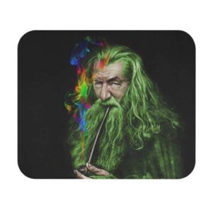 Green Gandalf and His Pipe-Weed Art Gaming Mouse Pad