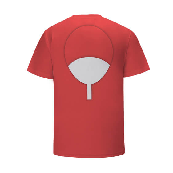 Iconic Uchiha Clan Paper Fan Symbol Red Kids Shirt - Saiyan Stuff