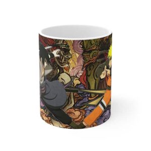 Legendary Ninjas Naruto Sasuke Battle Stance Coffee Mug