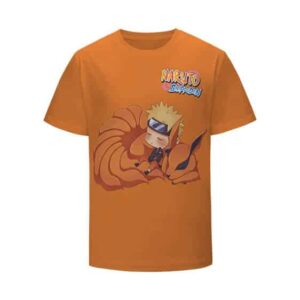 Sleeping Naruto and Kurama Nine-Tailed Beast Kids Shirt