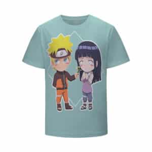 Sweet Naruto Giving Flowers to Hinata Kids T-Shirt