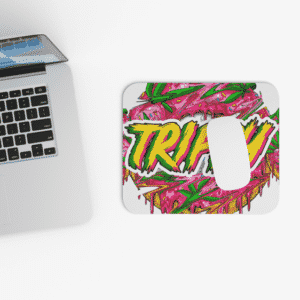 Trippy Logo Weed Donut Cannabis Non-Slip Mouse Pad