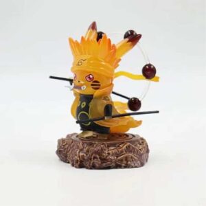 Uzumaki Naruto Nine-Tails Chakra Mode Pikachu Action Figure