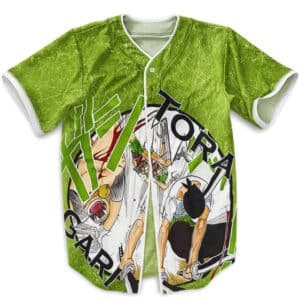 One Piece Roronoa Zoro Tora Gari Green Baseball Jersey