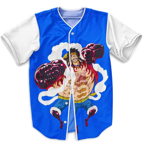 One Piece Luffy Fourth Gear Bounce Man Baseball Jersey