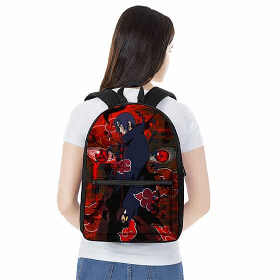 Badass Uchiha Itachi Crow Genjutsu Art Backpack Bag - Saiyan Stuff