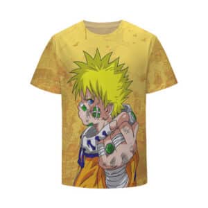 Bruised Young Naruto Hidden Leaf Village Yellow Kids Tee