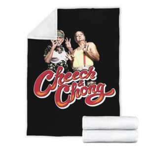 Cheech and Chong Best Buds Black 420 Weed Fleece Blanket