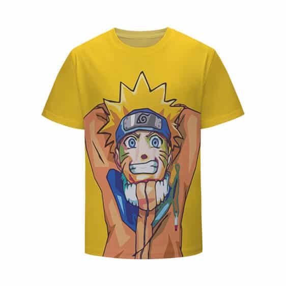 Classic Naruto Uzumaki Fan Art Yellow Kids T-Shirt