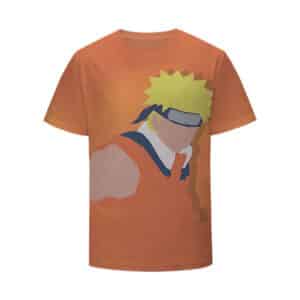 Classic Uzumaki Naruto Faceless Art Orange Kids Shirt