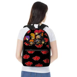 Cute Akatsuki Members Chibi Art Design Pattern Backpack