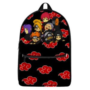 Cute Akatsuki Members Chibi Art Design Pattern Backpack