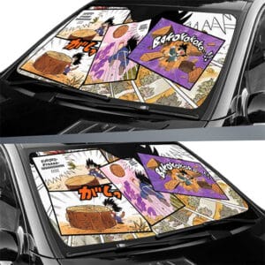 DBZ Funny Kid Goku Manga Strip Design Car Sun Shield