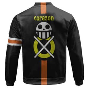 Donquixote Rosinante Corazon Logo Black Bomber Jacket