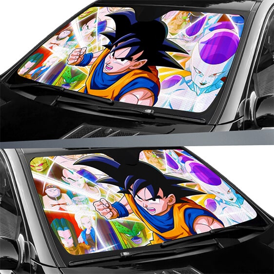 Dragon Ball Z Son Goku And The Villains Car Sun Shield