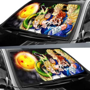 Epic Son Goku Saiyan Transformations Car Sun Shade
