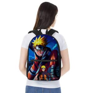 Fierce Naruto Uzumaki Battle Stance Design Backpack Bag