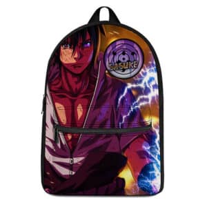 Fierce Sasuke Uchiha Sharingan And Rinnegan Backpack Bag