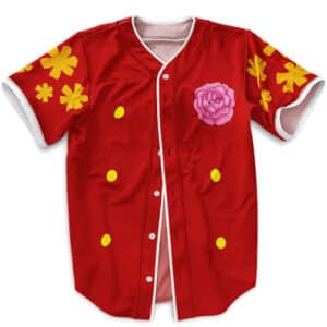Fleet Admiral Akainu Floral Red Cosplay Baseball Shirt