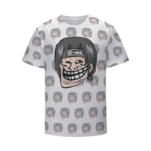 Funny Itachi Uchiha Meme Face Pattern White Kids Shirt