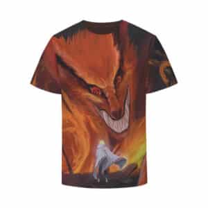 Kurama Monster Fox With Naruto Fan Art Kids T-Shirt