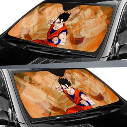 Mightiest Warrior Gohan Vintage Hue Windshield Sun Shade