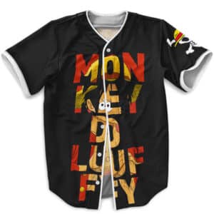 Monkey D. Luffy Wanted Poster Black Baseball Shirt