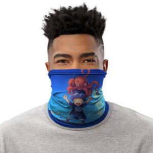 Playful Young Ace Sabo And Luffy Beach Front Neck Gaiter