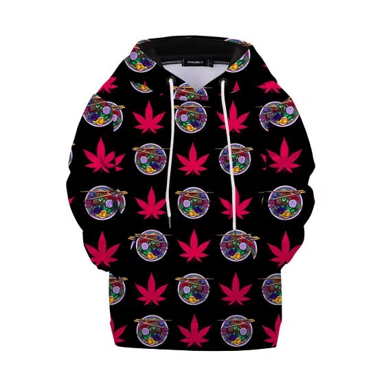 Psychedelic Ramen Noodles & Weed Pattern Dope Kids Hoodie