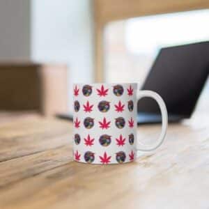 Ramen Weed Hemp Pattern Awesome 420 Ceramic Coffee Mug