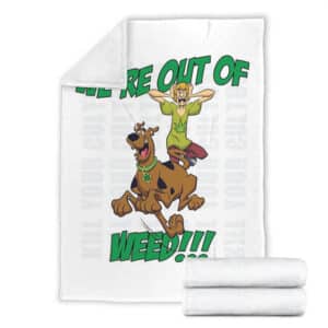 Scooby & Shaggy Out Of Weed Funny Artwork Throw Blanket