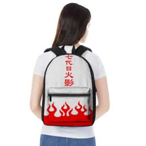 Seventh Hokage Coat Pattern Naruto Uzumaki Backpack Bag