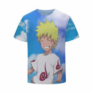 Smiling Young Naruto Blue Sky Background Cool Kids Tee