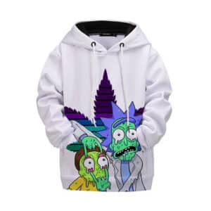 Stoner Rick & Morty Grime Art Epic 420 Marijuana Kids Hoodie