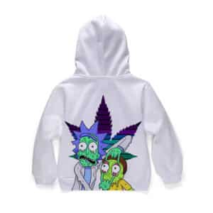 Stoner Rick & Morty Grime Art Epic 420 Marijuana Kids Hoodie