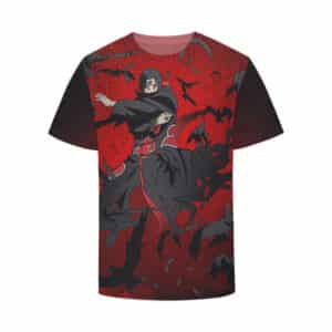 Stunning Itachi Uchiha Crow Clone Jutsu Red Kids T-Shirt