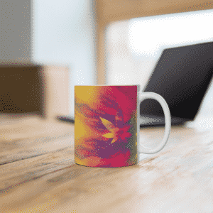 Vibrant Color Tie-Dye Weed Leaf Artwork Stylish Coffee Mug