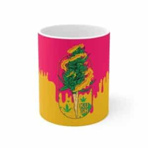 Vibrant Dripping Kush Marijuana Art Stylish Coffee Mug