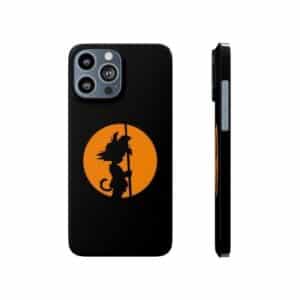 Dragon Ball Kid Goku Silhouette Black Orange iPhone 13 Case