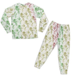 Marijuana Plant Rastafari Pastel Hue Art Pajamas Set
