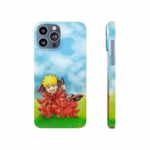 Naruto and Kurama Chibi Art Blue Sky iPhone 13 Case