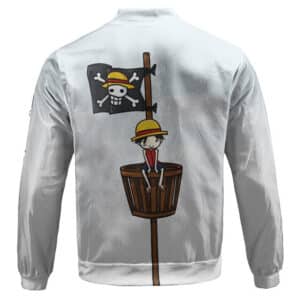 One Piece Luffy Cartoon Art Straw Hat Logo Bomber Jacket
