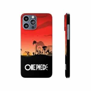 One Piece Straw Hat Crew Red Silhouette iPhone 13 Cover